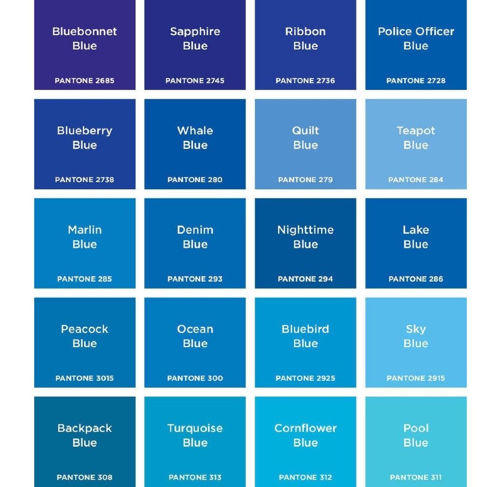 Shades of Blue for Comparison